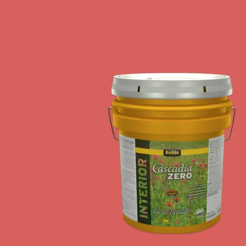 Miniatura 127 de Rodda Paint CASCADIA ZERO - Pintura plana e imprimación para interiores en uno, cuarto de galón, rosa Mullen