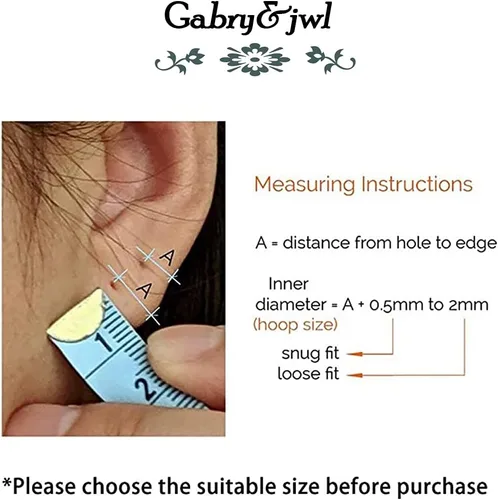 Miniatura 3 de Aretes de acero inoxidable 316L, argollas de 1564, 516, 2564, 716, 1532 y 3564 pulgadas, arracadas hipoalergénicas, para el cartílago, hélix