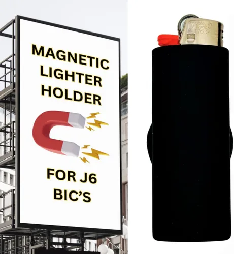 Funda magnética para encendedor BIC | Fuerte accesorio magnético | Incluye soporte de silicona con imán | Encendedor no incluido