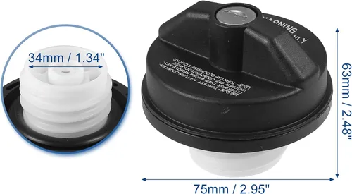 Miniatura 6 de ACROPIX Tapa de llenado de depósito de combustible para automóvil RAM 1500 2500 3500 2003-2016 con llaves No.05278655AB/20968135 - Paquete de 1