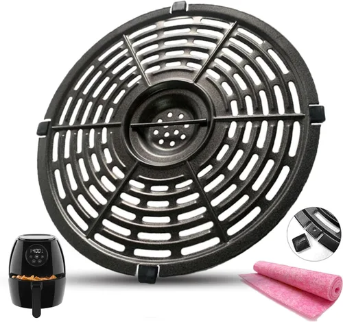 ALJ Bandeja de repuesto para freidora de aire Chefman 3.7QT/3.6QT/3.5QT, revestimiento antiadherente de doble capa mejorado, sartén para freidora de