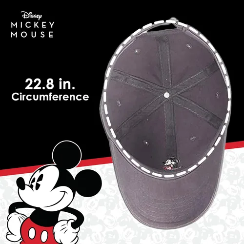 Miniatura 5 de Concept One Disney Mickey Mouse - Gorro de algodón bordado, ajustable, con ala curvada