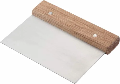 Miniatura 2 de Winco Raspador de Masa Winware de Acero Inoxidable con Mango de Plástico, 6 x 3 pulgadas, 1 Unidad (Paquete de 1)