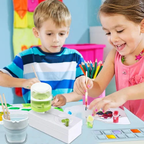 Miniatura 5 de Enjuagador de Pinceles Limpiador de Pintura con Agua, Dispensador Enjuagador de Pinceles de Pintura, Limpiador de Pinceles Multifuncional