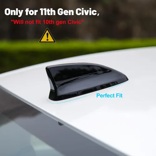 Miniatura 3 de Thenice para Accesorios Honda Civic de 11.ª generación Antena Superior Decoración de Tiburón de Coche Compatible con Honda Civic 2022 2023 2024 2025