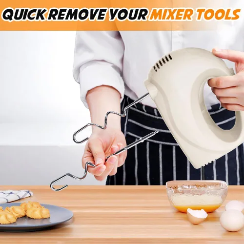 Miniatura 5 de Mezclador de mano eléctrico de mano – Mezclador de cocina portátil de 7 velocidades eléctrico con 5 accesorios de acero inoxidable, batidor