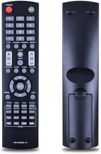 PZL NS-RC9DNA-14 Reemplazo para Insignia TV LED DVD Combo Control remoto NS-28DD220NA16 NS-32DD200NA14 NS-24ED310NA15B NS-32DD310NA15 NS-32DD220NA16