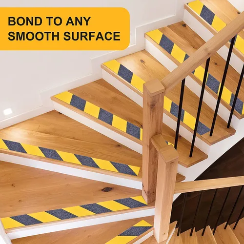 Miniatura 4 de Qingluan Cinta Antideslizante, Cinta de Seguridad Antideslizante Impermeable para Exteriores, Cinta de Agarre de Alta Adhesión para Escaleras, Paso