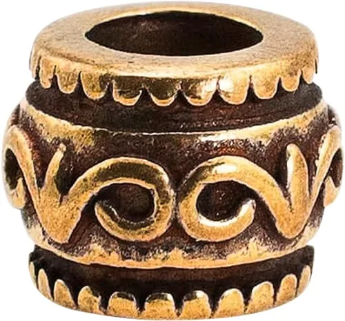 Miniatura 6 de GOOD WORKER Cuenta de cuerda de paracaídas pequeña, cuentas de latón, dijes hechos a mano, joyería dorada antigua, trenza 6872-1