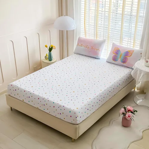 Miniatura 4 de Cokouchyi Juego de edredón tamaño Twin para niñas, 5 piezas cama en una bolsa, juego de sábanas de edredón de mariposas coloridas 3D, ultra suave