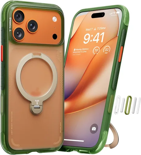Miniatura 13 de TORRAS Ostand Q3 Air - Funda para iPhone 17 Pro Max con soporte magnético de 360°, compatible con MagSafe, probado contra caídas de grado militar