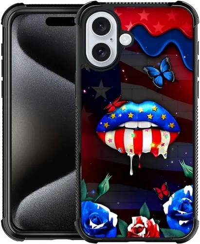 Miniatura 122 de Funda compatible con iPhone X/XS, diseño de bandera estadounidense de béisbol, TPU suave, a prueba de golpes, de vidrio templado, para iPhone X/XS
