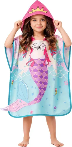 Miniatura 14 de LOLANTA Toallas de baño para niños pequeños, poncho de playa de dinosaurio, toalla de verano, cubierta de natación, toalla con capucha para niños