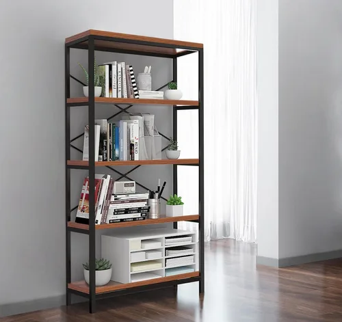 Miniatura 9 de Himimi Estantería Industrial de 5 Niveles, Librero Estante de Escalera de 58" de Alto, Estantes de Almacenamiento Unidad de Estantería, Muebles
