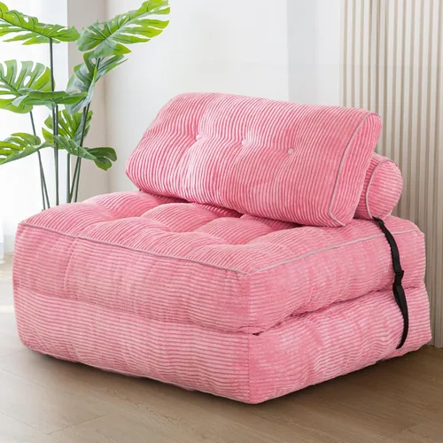 Miniatura 11 de MAXYOYO Sofá cama plegable, silla convertible con almohada, sofá plegable con soporte para la espalda, silla plegable portátil para cama, cómodo