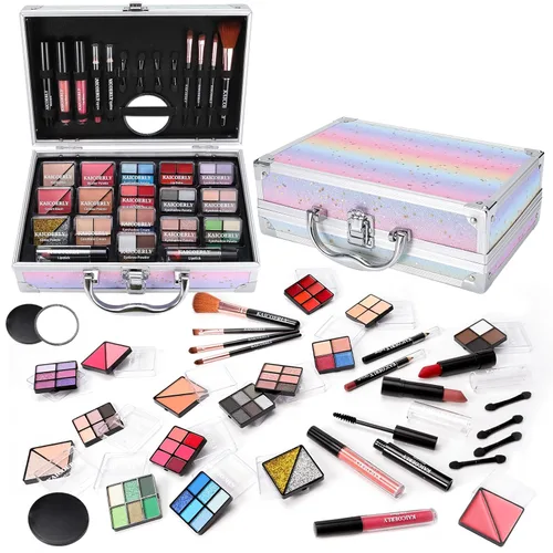 Miniatura 8 de Kit de maquillaje para mujeres y niñas, juego de regalo de maquillaje de moda para principiantes, profesionales, viajeros con estuche, esencial