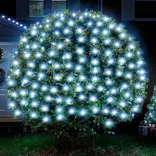 Miniatura 8 de BlcTec Luces de Navidad mejoradas para exteriores, 176 LED, 8.7 pies x 5.2 pies, luces de red de Navidad con certificación UL, 8 modos