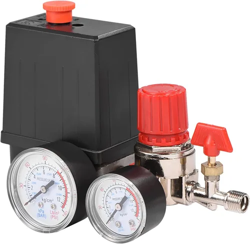 Miniatura 8 de Válvula de control del interruptor de presión del compresor de aire con regulador de manómetros para sistemas de reducción de presión rápida