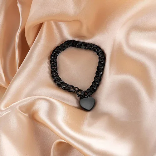 Miniatura 5 de MVMT Pulsera de cadena de corazón grueso para mujer