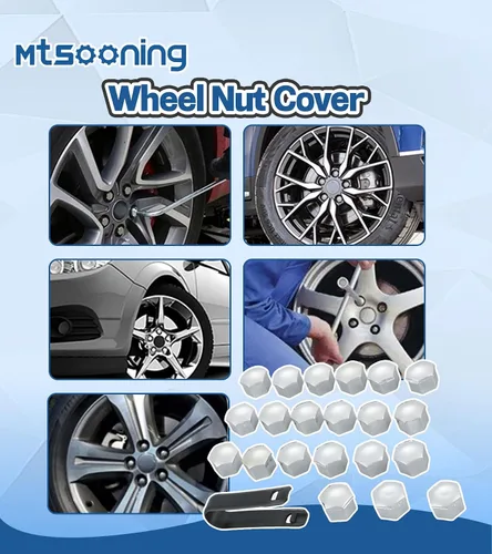 Miniatura 4 de 21 piezas de tapas para tuercas de rueda de coche, cubierta universal de 21 mm para tuerca de rueda, protector de cabeza de perno del cubo