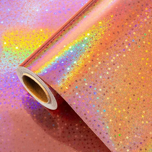 Miniatura 16 de Burymento Rollo de papel de regalo plateado, papel de regalo de punto holográfico metálico para cumpleaños, San Valentín, día de la madre
