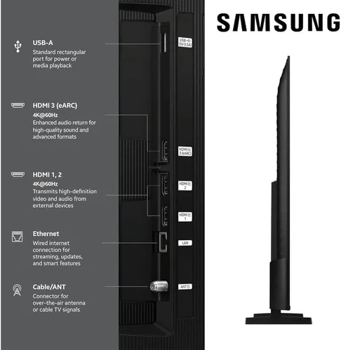 Miniatura 5 de Samsung Smart TV QLED 4K UHD de 43 pulgadas serie Q7F - HDR10+, Alexa integrado, Bluetooth con plan de protección CPS de 12 meses, cable HDMI AUX