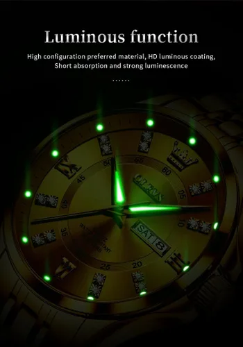 Miniatura 42 de OLEVS - Relojes de diamantes para hombres, relojes de vestir a prueba de agua, relojes analógicos de cuarzo de lujo con calendario de fecha y correa