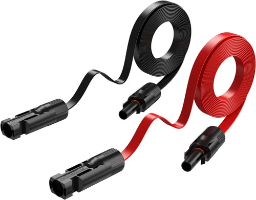 Bateria Power Conector de cable solar súper plano, cable de extensión solar fotovoltaico de balcón de 30 amperios con conectores macho y hembra,