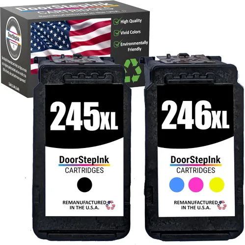 DoorStepInk Recambios de cartucho de tinta remanufacturados en los Estados Unidos para impresora Canon PG-245XL 243XL CL-246XL 246 XL 244XL 244 XL,