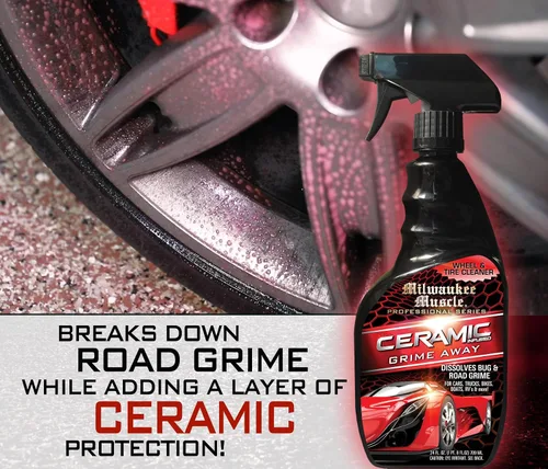 Miniatura 4 de Limpiador de ruedas Grime Away, espray de 24 onzas para ruedas, llantas, neumáticos y frenos con cerámica para automóviles, motocicletas, barcos