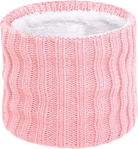 Miniatura 21 de Wandx Polaina de forro polar para niños y niñas, para invierno, para clima frío, cubierta facial de punto de rayas anchas para niños y niñas