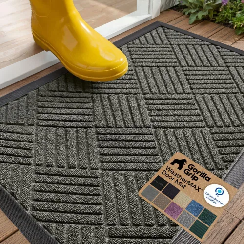 Miniatura 99 de Gorilla Grip - Tapete WeatherMax todoterreno 100% impermeable, caucho natural, resistente a manchas y decoloración, perfil bajo, interior y Grafito