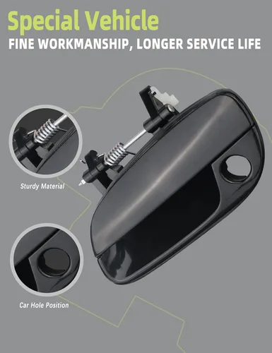 Miniatura 3 de Manija de puerta exterior delantera izquierda lado del conductor compatible con Hyundai Elantra 2001 2002 2003 2004 2005 2006 Reemplazo # 82650-2D000