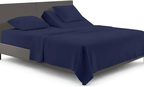 Miniatura 10 de SGI bedding Juego de sábanas de microfibra ajustable de 28 pulgadas con parte superior flexible de cabeza dividida, ultra suave, refrescante