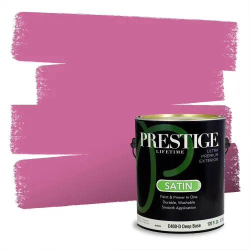 Miniatura 604 de Prestige Paints Pintura exterior e imprimación en uno, 1 galón, plano, coincidencia comparable de Valspar* Amber Rose*