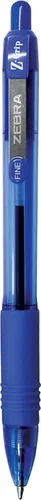 Miniatura 3 de Zebra Pen Z-Grip - Bolígrafo retráctil, punta fina de 0.028 in, 14 bolígrafos de tinta negra y 14 azules, paquete de 28