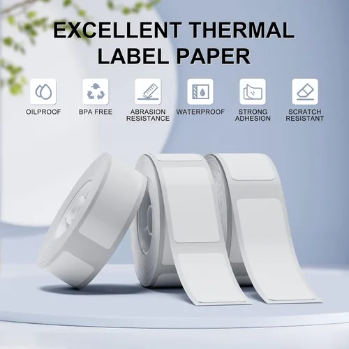 Miniatura 6 de Cintas de etiquetas D11 D110 D101, 6 rollos de 0.59 x 1.96 pulgadas (0.591 x 1.969 in) adaptadas para papel de impresión de etiquetas Niimbot