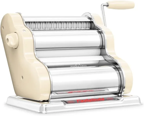 Miniatura 15 de PASTALINDA Máquina para hacer pasta Classic 200, rodillos de 7.9 in de ancho, 9 posiciones de grosor, 2 posiciones de corte, acero inoxidable