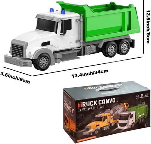 Miniatura 6 de Camión volquete grande de 14 pulgadas con sonidos para niños, juguetes para niños de 3 a 8 años, ideal para celebraciones de Navidad y cumpleaños
