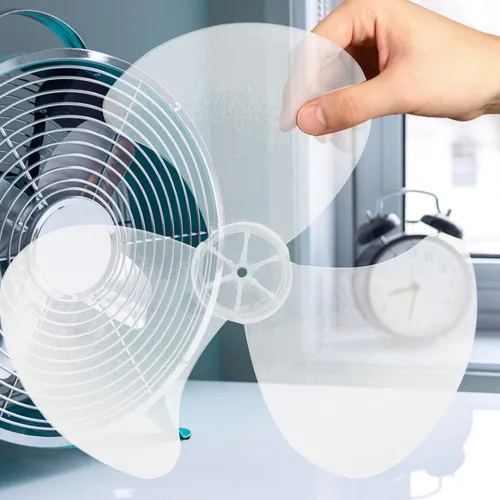 Miniatura 4 de Cuchillas de ventilador de mesa, hoja de plástico universal de 16 pulgadas, 3 hojas, repuesto para el hogar, pedestal de pie, ventilador blanco