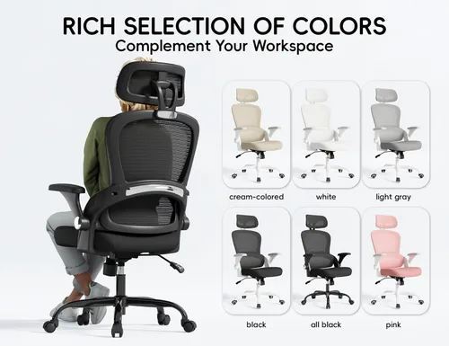 Miniatura 8 de TRALT Silla de oficina – Silla de oficina ergonómica con soporte para el respaldo, silla de computadora – Silla de escritorio de oficina en casa