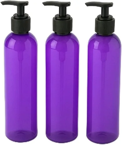 Miniatura 21 de Royal Massage Botella con bomba tipo bala de 8 onzas, aceite de masaje, loción, jabón, dispensador de champú, PET sin BPA con bomba de bloqueo Verde