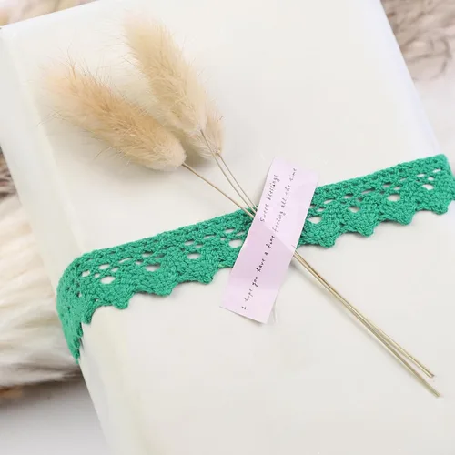Miniatura 5 de Cinta de encaje de algodón de 30 yardas y 0.7 pulgadas de ancho, borde de encaje multicolor para coser, encaje de ganchillo para manualidades