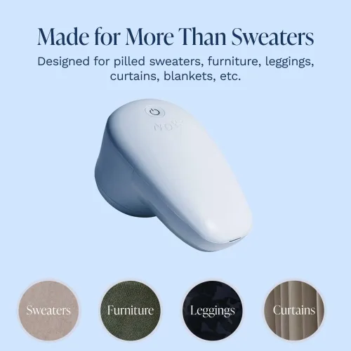 Miniatura 7 de Afeitadora de Tela Nori Trim - Quitamanchas para Ropa y Muebles de Sofá - Removedor de Pelusa de Suéter - Afeitadora de Ropa con 6 Cuchillas