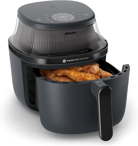 Miniatura 3 de Philips Airfryer Serie 3000 - Freidora de aire premium de 6.5 cuartos con ventana, tecnología RapidAir Plus, 16 formas de cocinar, 90% menos