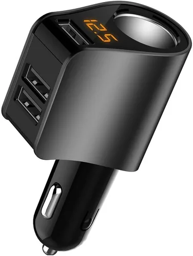 Miniatura 10 de LIHAN Cargador de coche con 3 USB, salida QC3.0, adaptador para encendedor de cigarrillos, enchufe de salida de 12 V/24 V, medidor de voltaje