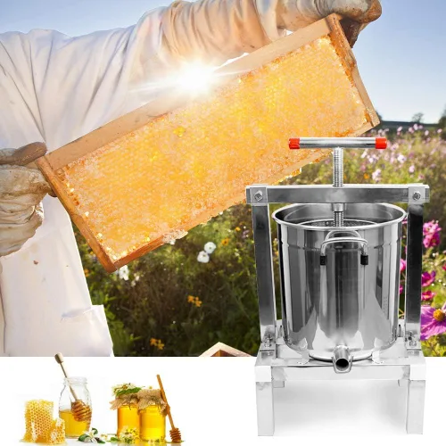 Miniatura 7 de Aimee-JL Extractor de prensa de miel de abeja grande, prensador de cera de abeja, manual para el hogar, máquina de apicultura, uva, jugo de frutas