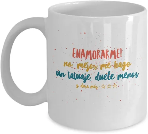 Miniatura 5 de Taza de Café Enamorarme Vaso, taza de café divertidas, tazas personalizadas, taza de café inspiradoras, taza con mensajes positivos.