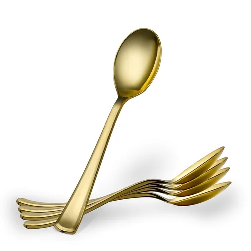 Miniatura 9 de Plasticpro Tenedores desechables de plástico dorado resistente, cubiertos de plástico elegantes que parecen cubiertos de oro real, utensilios