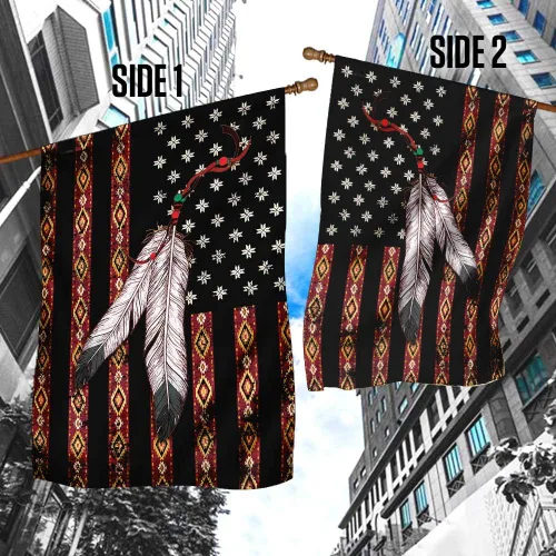 Miniatura 4 de FLAGWIX Banderas – Bandera del orgullo nativo americano THH2489F, bandera de casa (29.5 x 39.5 pulgadas) – Banderas de jardín de casa de Estados